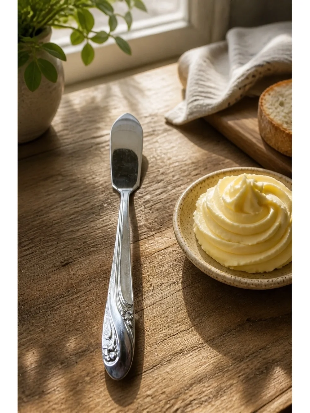 Holmes & Edwards Deep Silver Floral Master Butter Knife 6.5”
